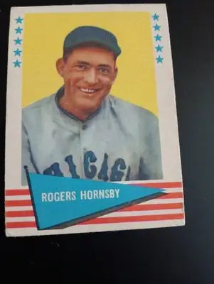 1961 Fleer Baseball Greats - Rogers Hornsby #43. EX - Baseball Card Single