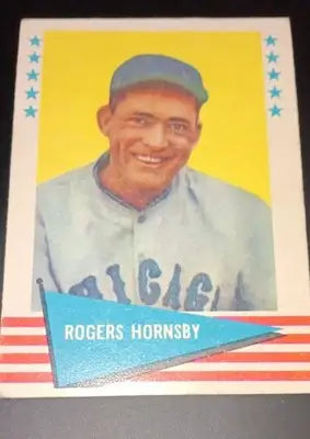 1961 Fleer Baseball Greats - Rogers Hornsby #43. EX - Baseball Card Single