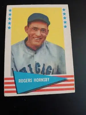 1961 Fleer Baseball Greats - Rogers Hornsby #43. EX - Baseball Card Single