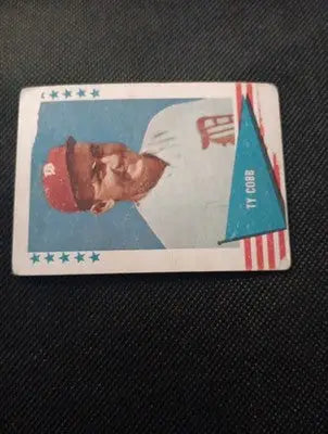 1961 Fleer Baseball Greats - Ty Cobb #14. Tigers. front paper loss. VG - Baseball Card Single