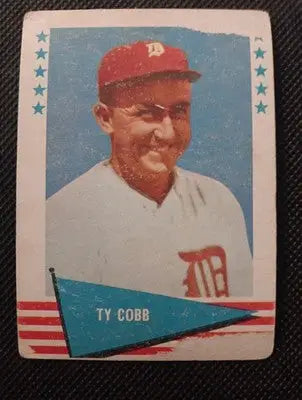 1961 Fleer Baseball Greats - Ty Cobb #14. Tigers. front paper loss. VG - Baseball Card Single