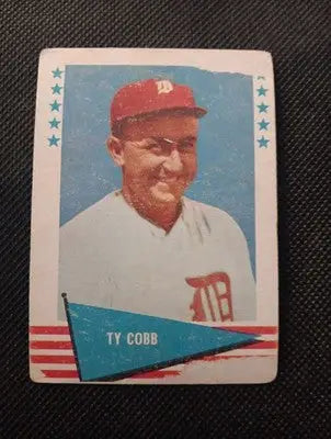 1961 Fleer Baseball Greats - Ty Cobb #14. Tigers. front paper loss. VG - Baseball Card Single