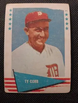 1961 Fleer Baseball Greats - Ty Cobb #14. Tigers. front paper loss. VG - Baseball Card Single