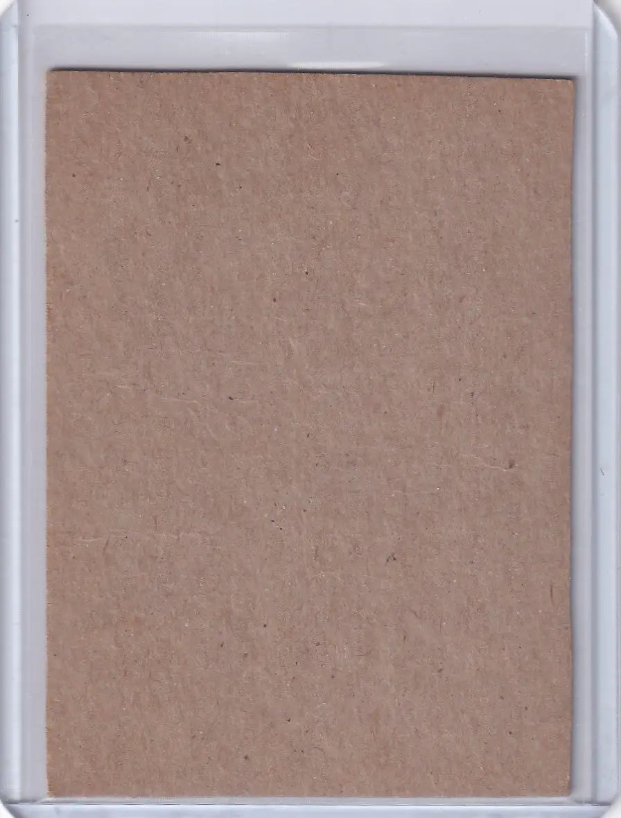 Blank textured light brown card in clear holder for 1961 Post Baseball Turk Lown Box