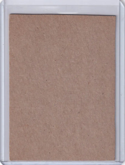 Blank textured light brown card in clear holder for 1961 Post Baseball Turk Lown Box