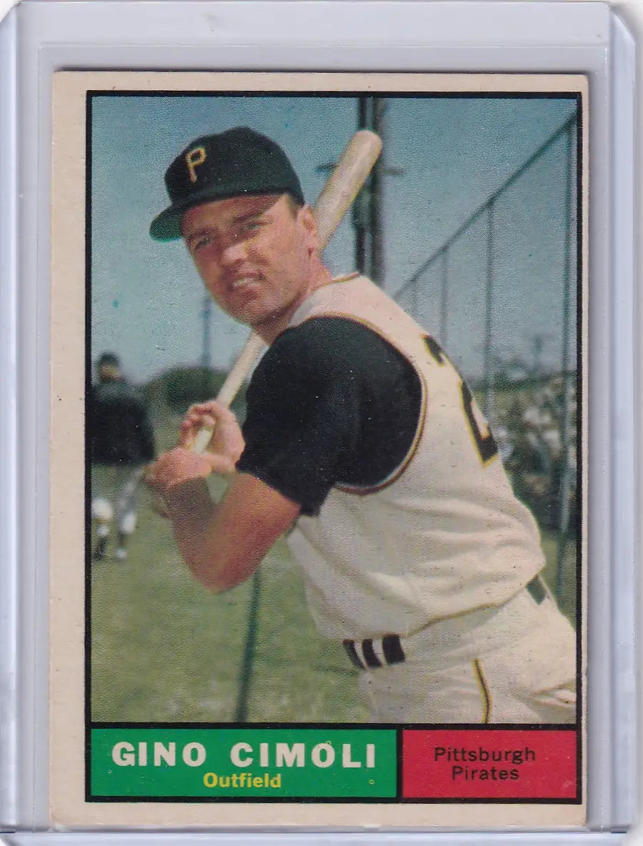 1961 Topps #165 Gino Cimoli - Pittsburgh Pirates - Baseball Card Single
