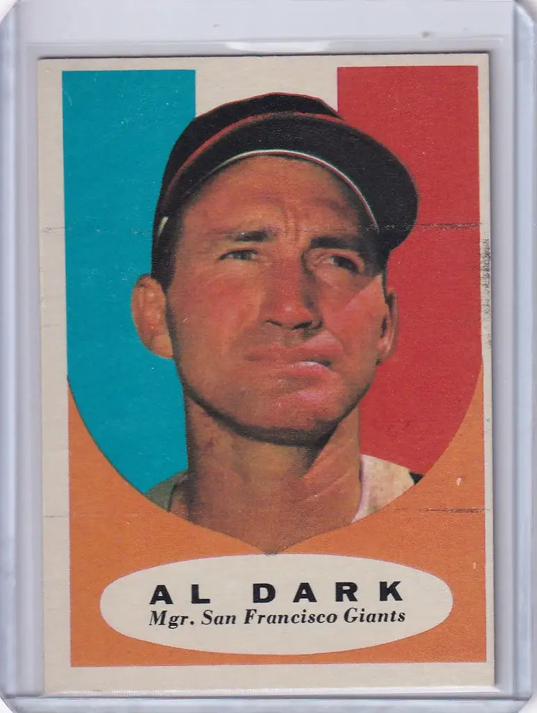 Baseball card of Alvin Dark, San Francisco Giants manager, 1961 Topps #220