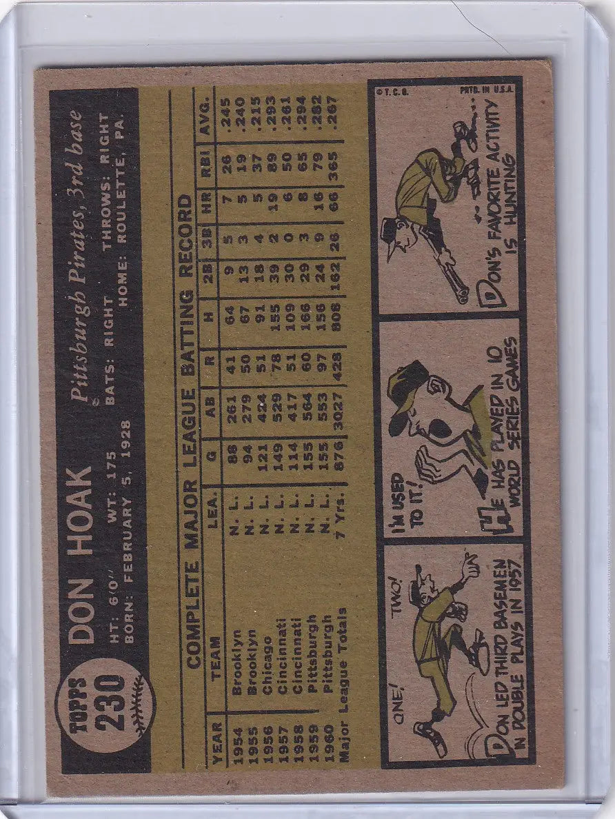 1961 Topps #230 Don Hoak - Pittsburgh Pirates