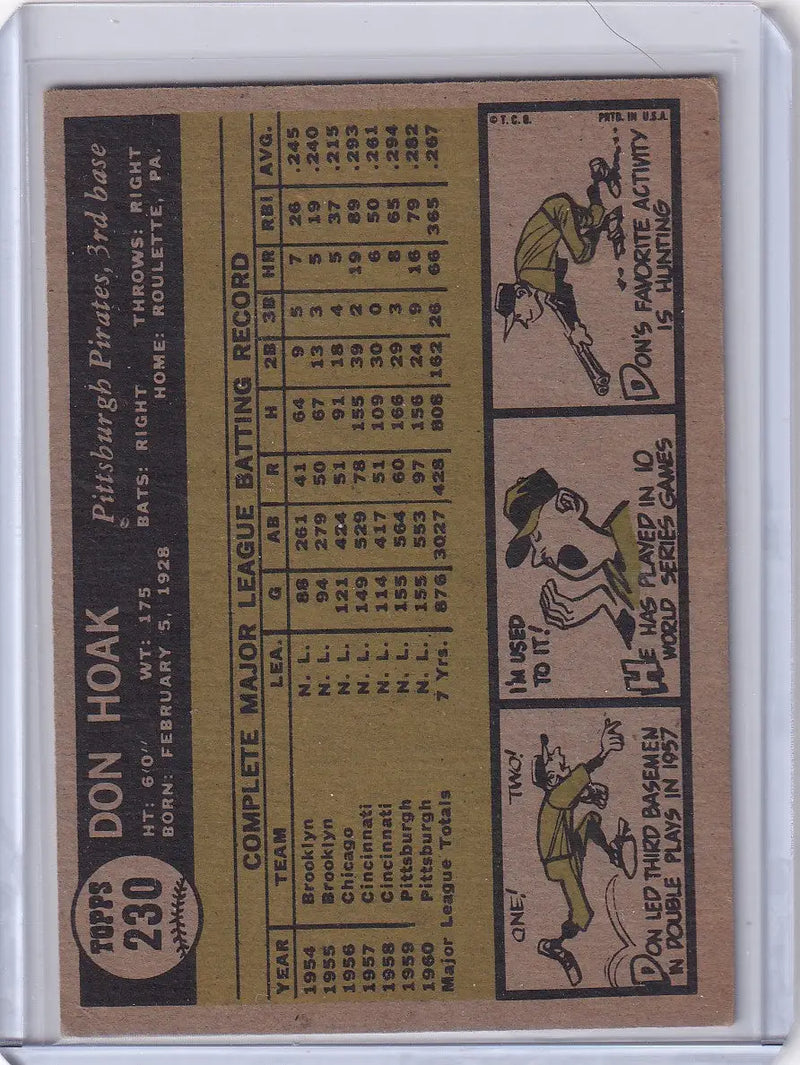1961 Topps #230 Don Hoak - Pittsburgh Pirates
