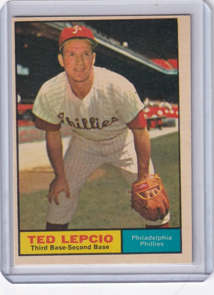 1961 Topps #234 Ted Lepcio vintage baseball card for Philadelphia Phillies fans