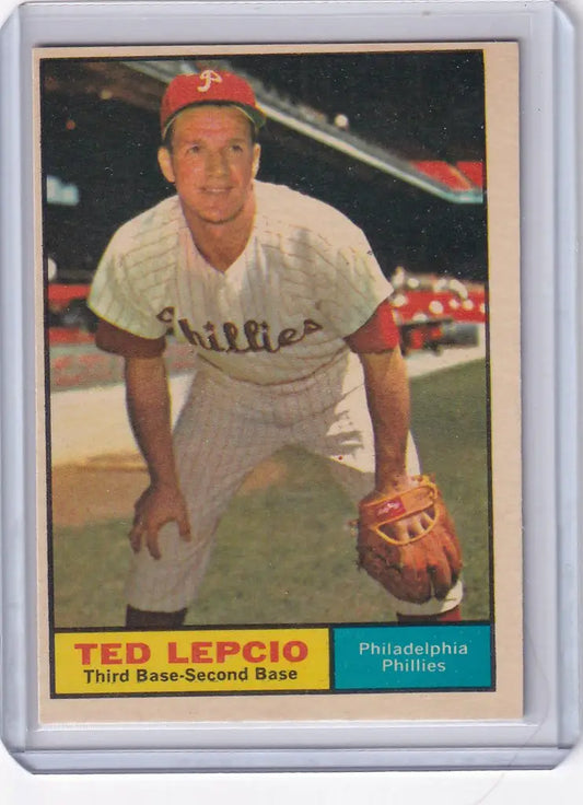 1961 Topps #234 Ted Lepcio vintage baseball card for Philadelphia Phillies fans