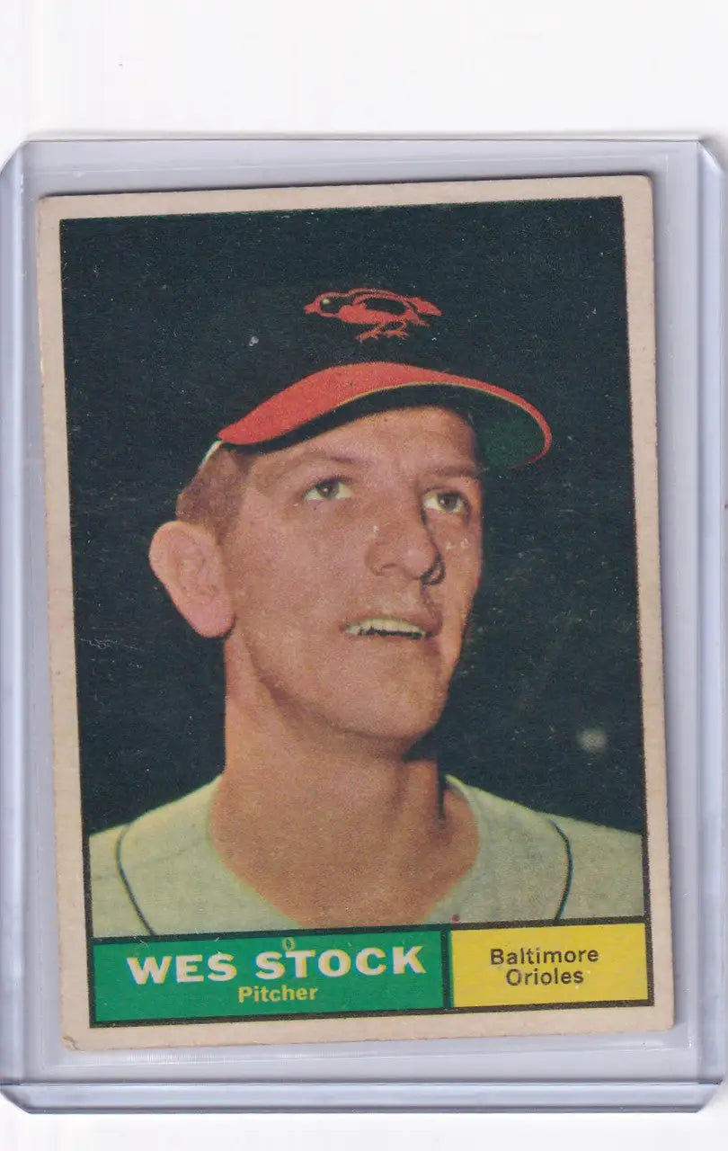 1961 Topps #26 Wes Stock - Baltimore Orioles