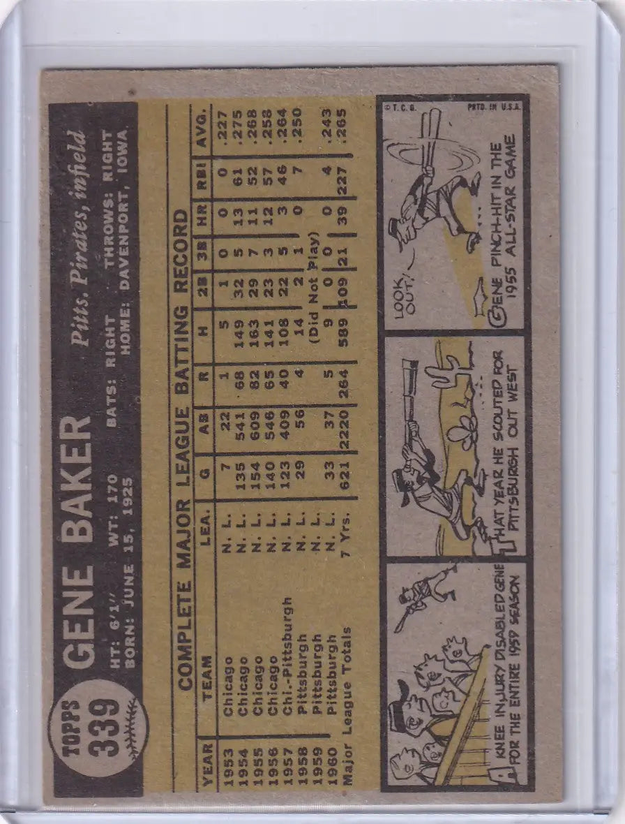 1961 Topps #339 Gene Baker - Pittsburgh Pirates