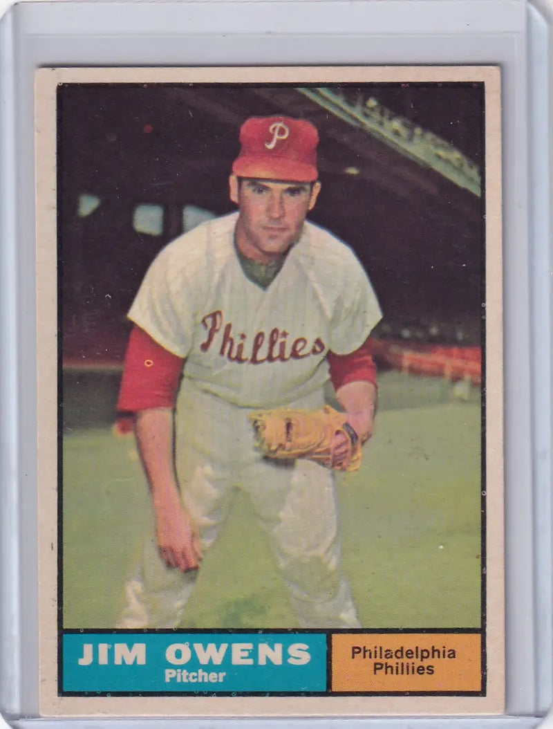 1961 Topps #341 Jim Owens - Philadelphia Phillies