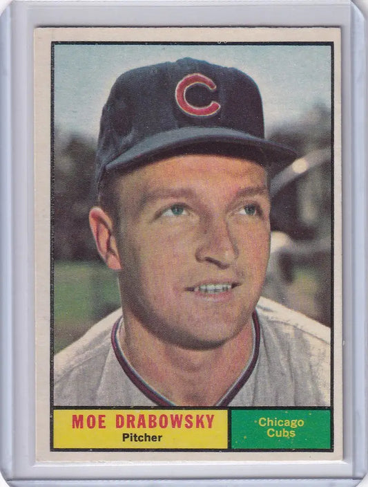 Baseball card of Moe Drabowsky of the Chicago Cubs, 1961 Topps #364