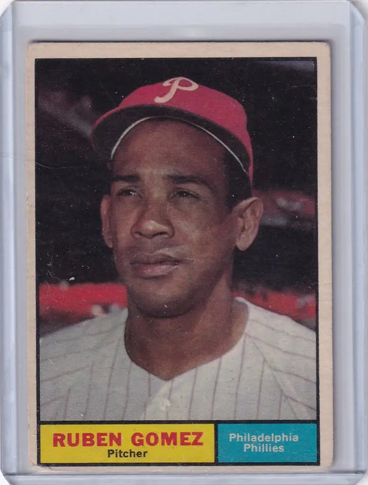 1961 Topps #377 Ruben Gomez - Philadelphia Phillies - Baseball Card Single