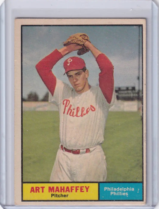 1961 Topps #433 Art Mahaffey - Philadelphia Phillies - Baseball Card Single