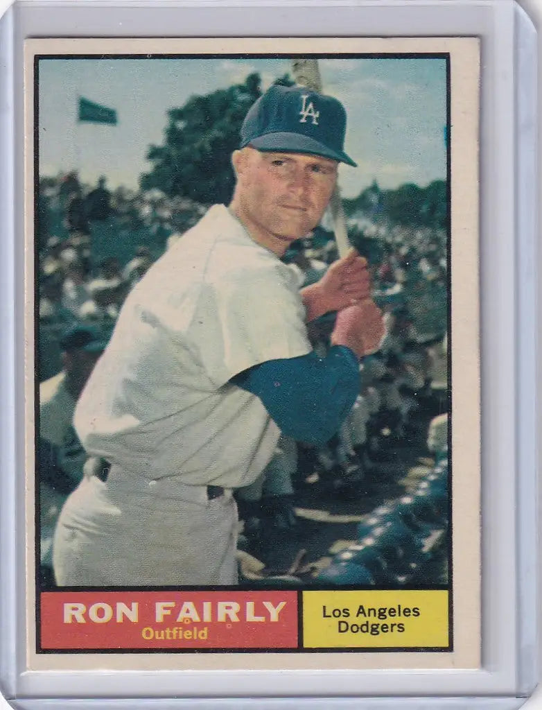 Baseball card of Ron Fairly from the Los Angeles Dodgers 1961 Topps #492