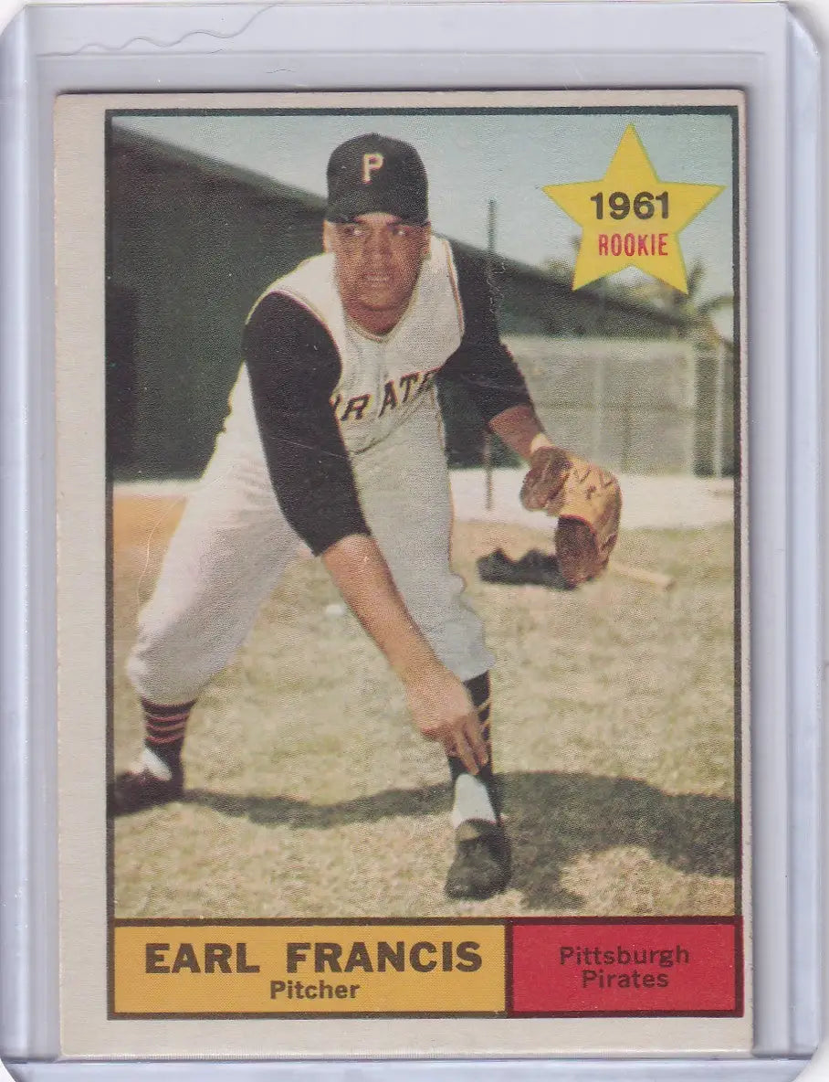 1961 Topps #54 Earl Francis - Pittsburgh Pirates RC