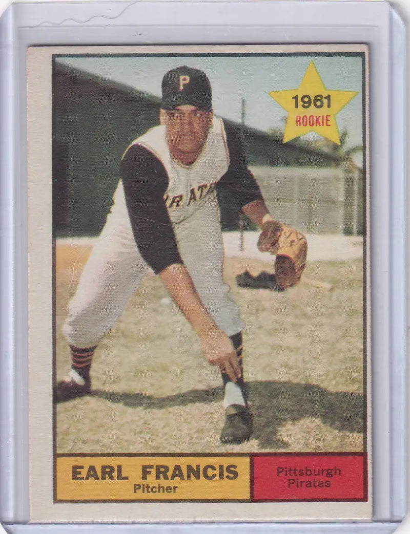 1961 Topps #54 Earl Francis - Pittsburgh Pirates RC
