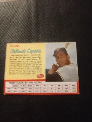 1962 Post Cereal - Orlando Cepeda #136. SF Giants. nicely hando cut. EX+ - Baseball Card Single
