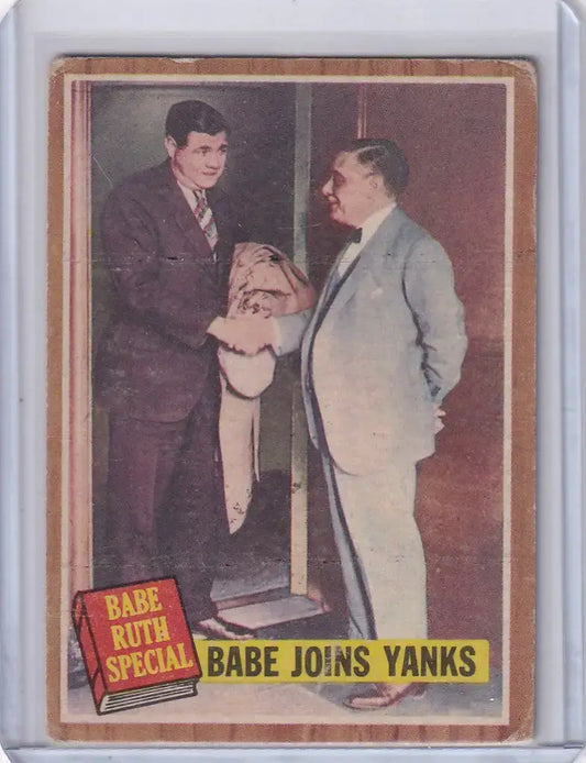 1962 Topps #136 Babe Joins Yanks (Babe Ruth) - Baseball Card Single