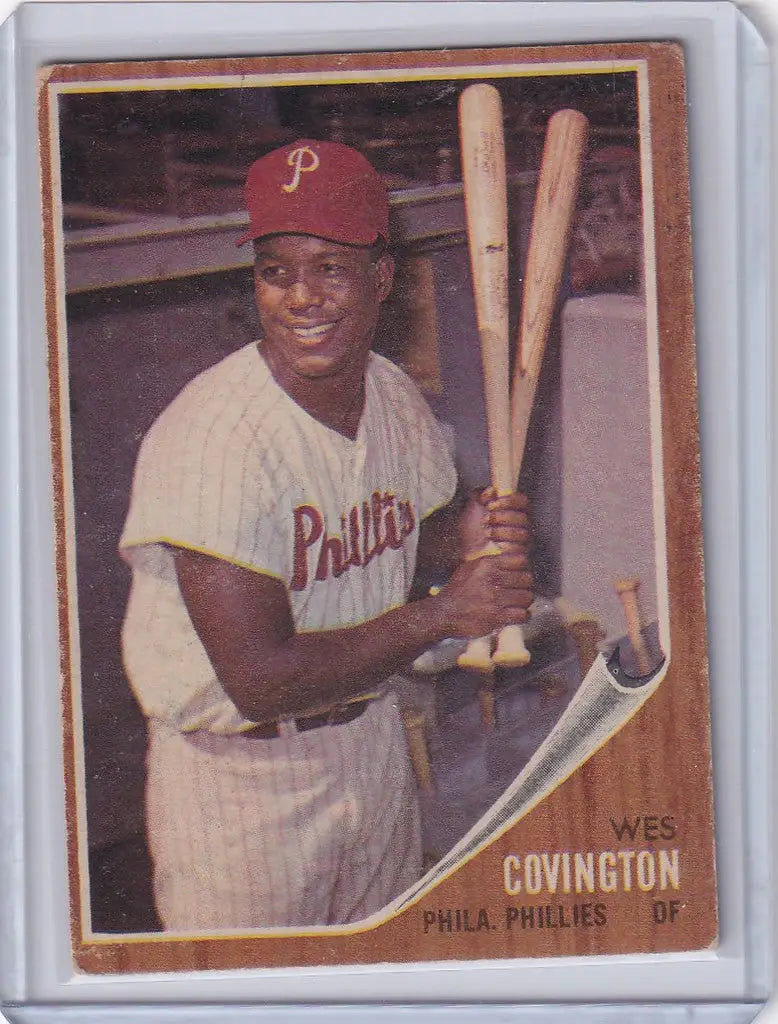 1962 Topps #157 Wes Covington - Philadelphia Phillies