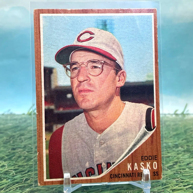 1962 Topps #193A Eddie Kasko Green Tint VG - Baseball Card Single