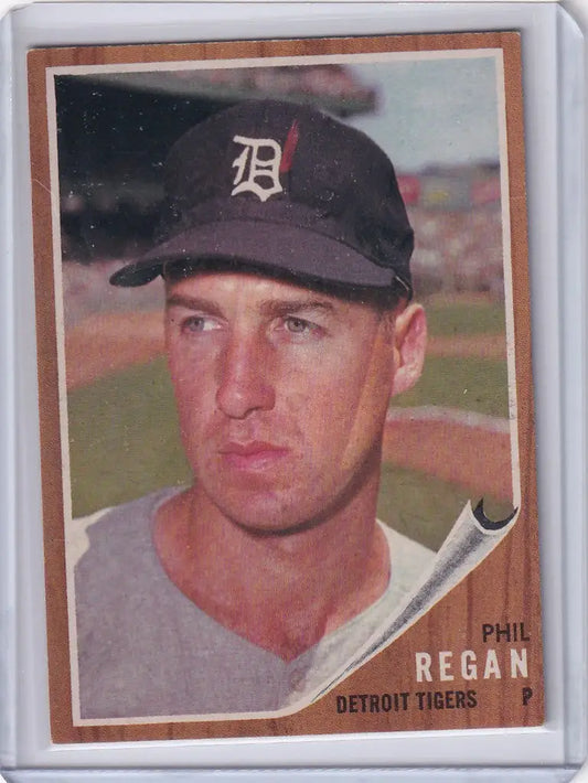 Baseball card of Phil Regan from the Detroit Tigers, featuring team logo on cap
