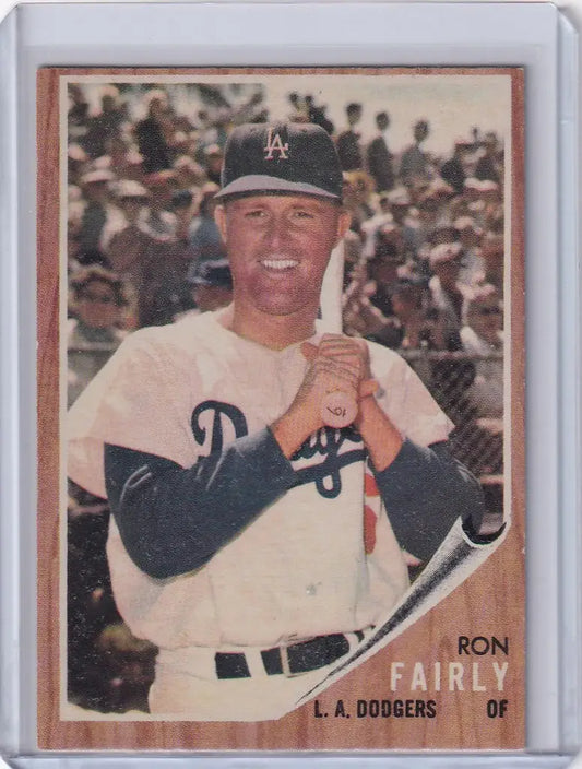 1962 Topps #375 Ron Fairly - Los Angeles Dodgers - Baseball Card Single