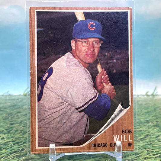 1962 Topps #47 Bob Will Chicago Cubs VG FREE SHIPPING - Baseball Card Single
