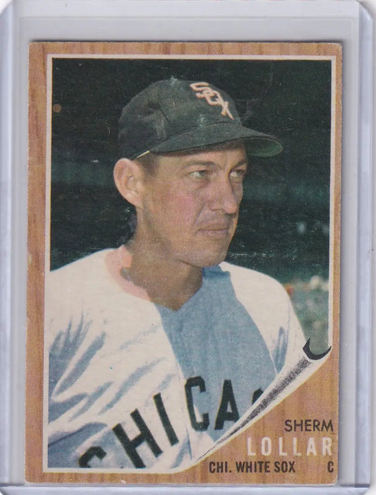 Vintage Sherm Lollar Chicago White Sox baseball card from 1962 Topps #514