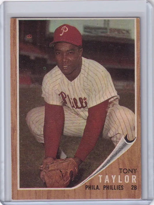 1962 Topps #77 Tony Taylor - Philadelphia Phillies - Baseball Card Single