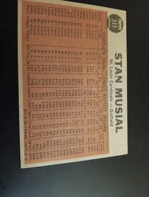 1962 Topps - Action Card Stan Musial #317. SL Cardinals. EX - Baseball Card Single