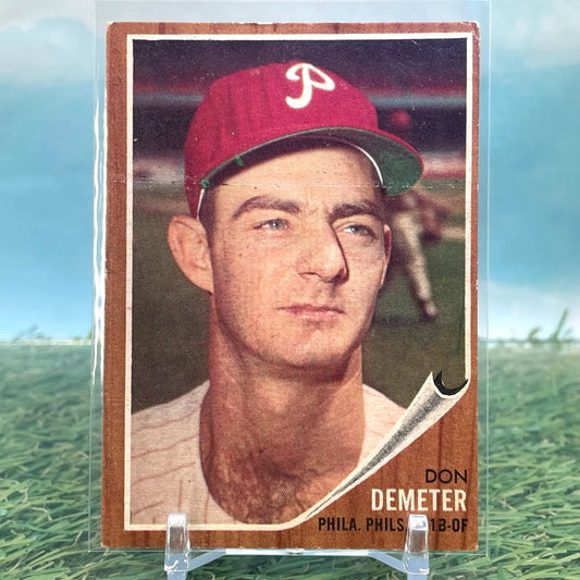1962 Topps Card Baseball Don Demeter Philadelphia Phillies #146 - Baseball Card Single