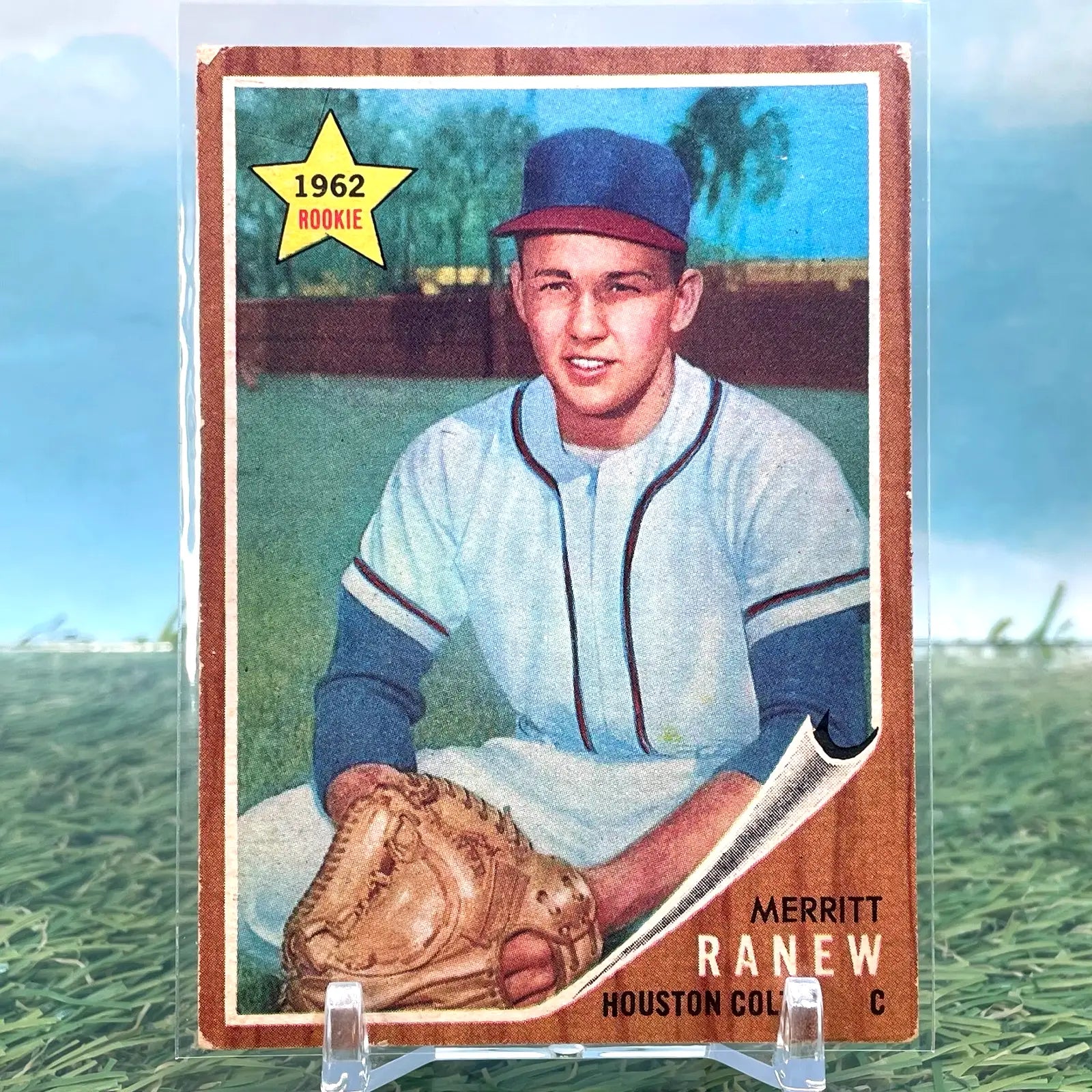 1962 Topps Merritt Ranew #156a Rookie (RC) Houston Colt.45s Very Good - Baseball Card Single