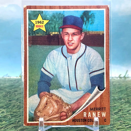 1962 Topps Merritt Ranew #156a Rookie (RC) Houston Colt.45s Very Good - Baseball Card Single
