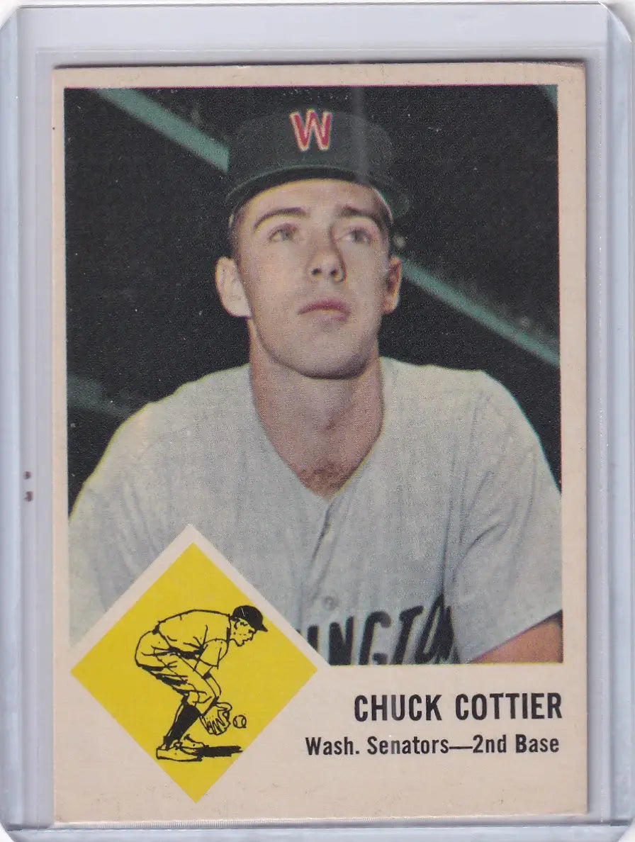 1963 Fleer #28 Chuck Cottier - Washington Senators - Baseball Card Single