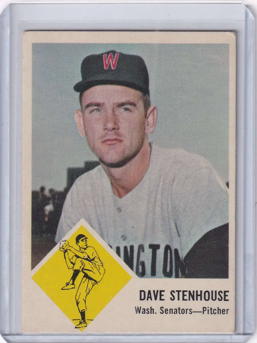 1963 Fleer #30 Dave Stenhouse - Washington Senators - Baseball Card Single