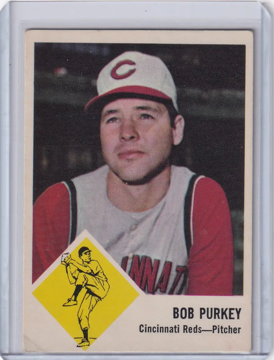1963 Fleer #35 Bob Purkey - Cincinnati Reds - Baseball Card Single