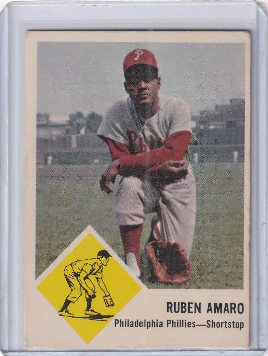 1963 Fleer #50 Ruben Amaro - Philadelphia Phillies - Baseball Card Single