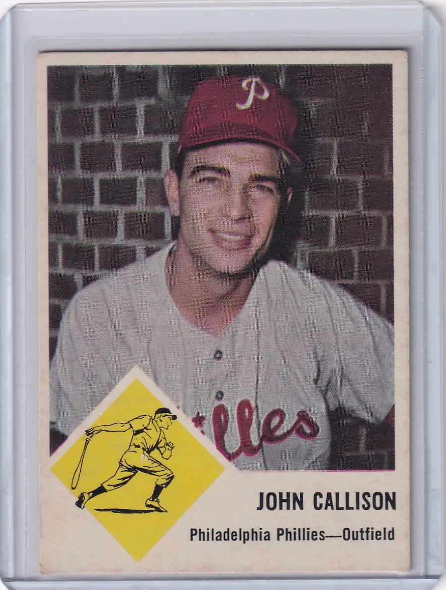 1963 Fleer #51 Johnny Callison - Philadelphia Phillies - Baseball Card Single