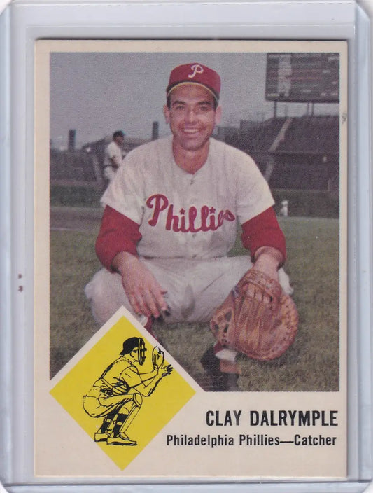 1963 Fleer #52 Clay Dalrymple - Philadelphia Phillies - Baseball Card Single