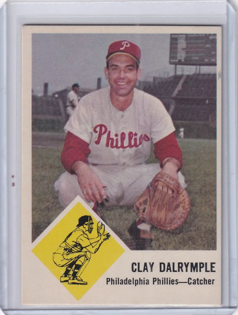 1963 Fleer #52 Clay Dalrymple - Philadelphia Phillies - Baseball Card Single