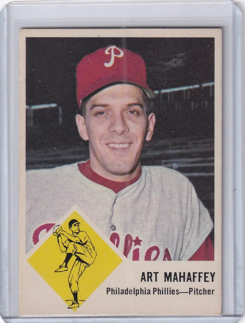 1963 Fleer #54 Art Mahaffey - Philadelphia Phillies - Baseball Card Single