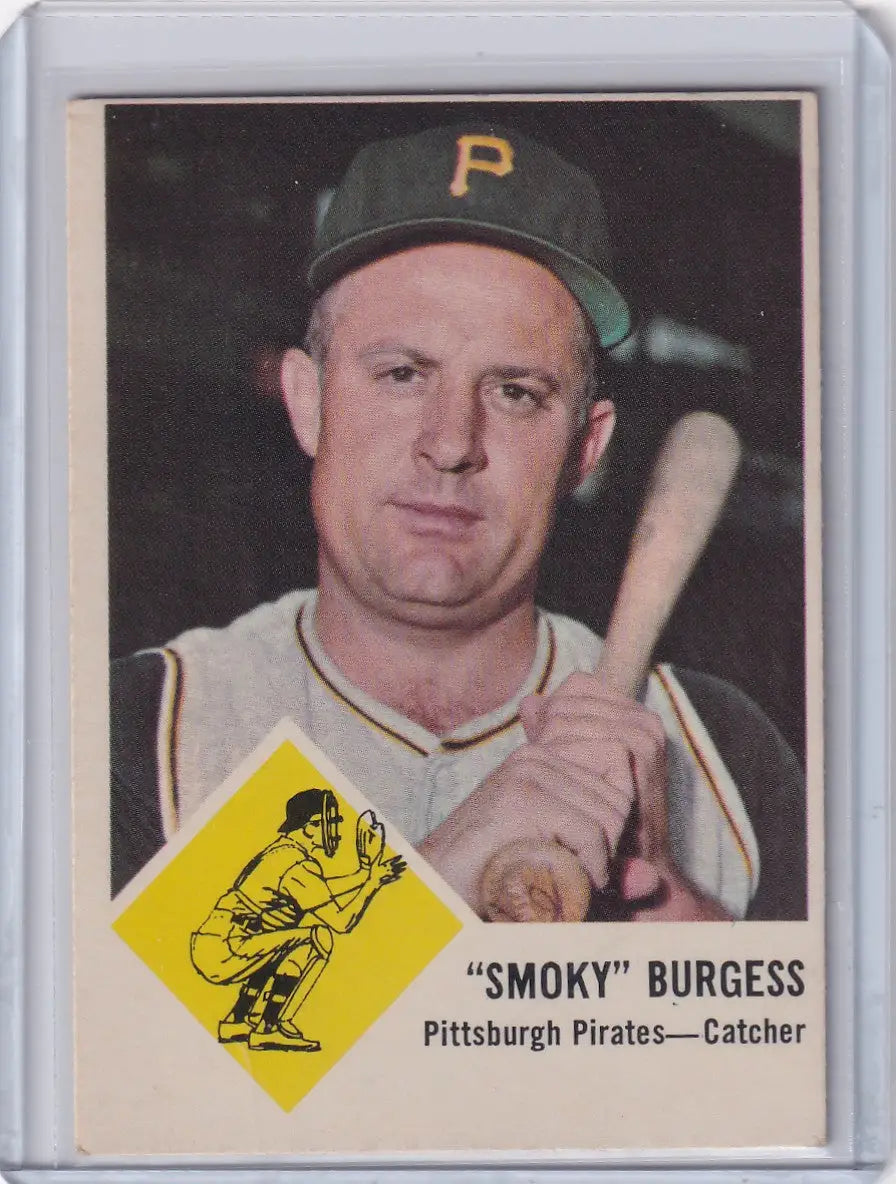 1963 Fleer #55 Smoky Burgess - Pittsburgh Pirates - Baseball Card Single