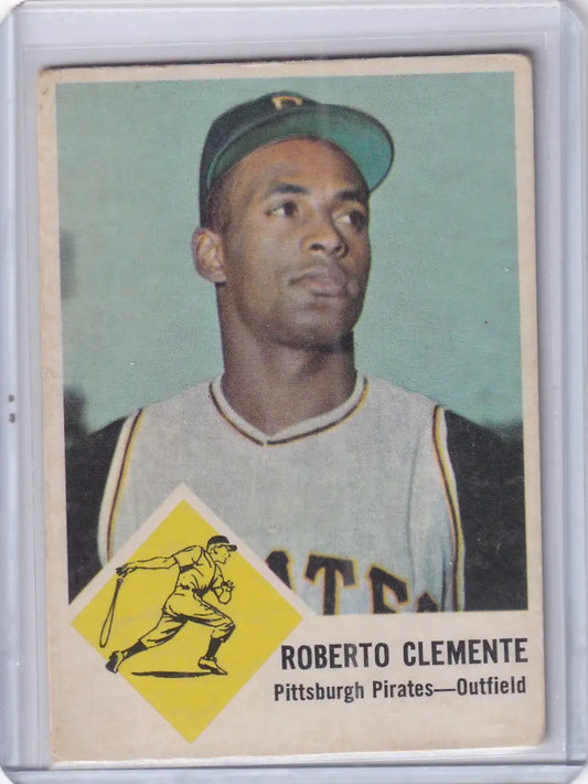 1963 Fleer #56 Roberto Clemente - Pittsburgh Pirates - Baseball Card Single
