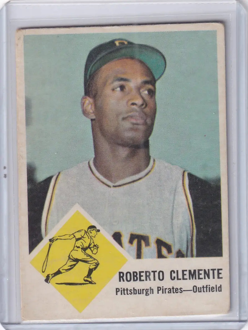 1963 Fleer #56 Roberto Clemente - Pittsburgh Pirates - Baseball Card Single
