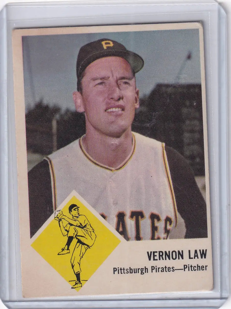 1963 Fleer #58 Vern Law - Pittsburgh Pirates - Baseball Card Single