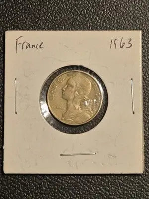 1963 France 10 Centimes Coin - Collectible French Currency - Coins & Currency